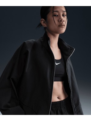 Nike Sportswear Collection Kadın Siyah Oversized Windrunner Twill Ceket | HJ0314-010