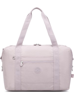 Smart Bags Orta Boy Su Geçirmez Extra Hafif Krınkıl Kumaş El Valizi ve Spor Çantası Kum