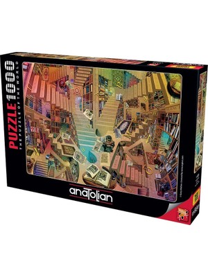 Ergün Collection Anatolian 1000 Parça Kütüphane Puzzle Avangard Tasarım %100 Alüminyum 70 x 200 cm Boyut