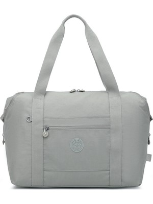 Smart Bags Orta Boy Su Geçirmez Extra Hafif Krınkıl Kumaş El Valizi ve Spor Çantası Buz Gri