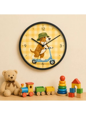 Defka Çocuk Odası Duvar Saati - 30 cm - Ahşap El Yapımı - Sessiz Mekanizma