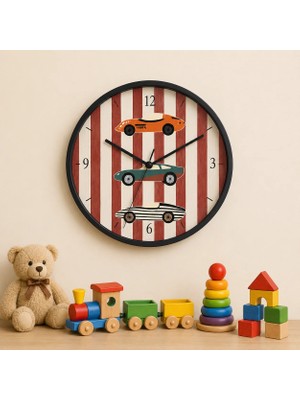 Defka Çocuk Odası Duvar Saati - 30 cm - Ahşap El Yapımı - Sessiz Mekanizma