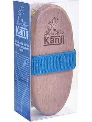 %100 Doğal At Kılı Masaj ve Kuru Fırçalama Için Mavi Kemerli Vücut Peeling Selülit Fırçası