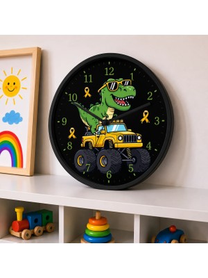 Defka Çocuk Odası Duvar Saati - 30 cm - Ahşap El Yapımı - Sessiz Mekanizma