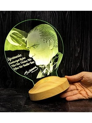 Atatürk Sözleri Hediye LED Lamba, Atatürk Görselli Hediyeler