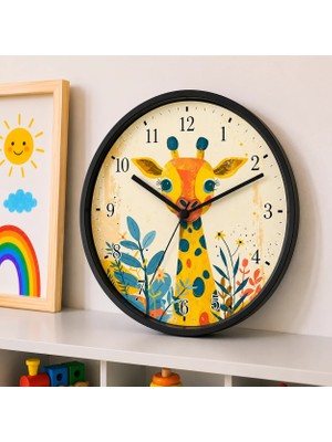 Defka Çocuk Odası Duvar Saati - 30 cm - Ahşap El Yapımı - Sessiz Mekanizma