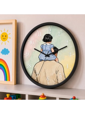 Defka Çocuk Odası Duvar Saati - 30 cm - Ahşap El Yapımı - Sessiz Mekanizma