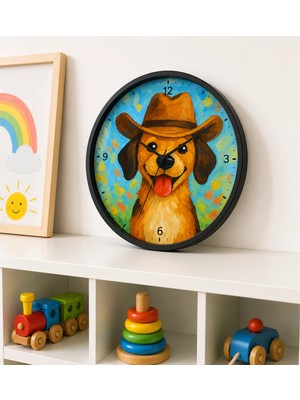 Defka Çocuk Odası Duvar Saati - 30 cm - Ahşap El Yapımı - Sessiz Mekanizma