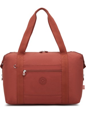 Smart Bags Orta Boy Su Geçirmez Extra Hafif Krınkıl Kumaş El Valizi ve Spor Çantası Kiremit