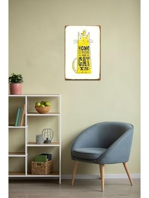 Kuşe Kağıt Duvar Posteri Cat Is Retro DRTR0040