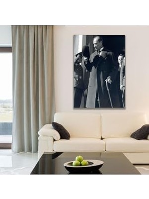 Tekli Dikey Kanvas Ofis Tablosu Atatürk 40 x 60 GARTNM7077