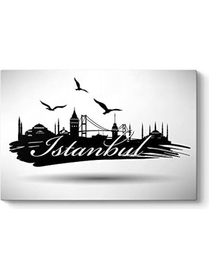 Istanbul Vektör Tablo 90 x 60