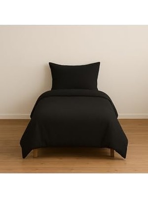 Ezgi Tek Kişilik Nevresim Takımı, 160 x 230 Cm, Siyah, 1 Yastık Kılıfı Dahil