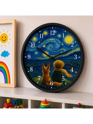 Defka Çocuk Odası Duvar Saati - 30 cm - Ahşap El Yapımı - Sessiz Mekanizma