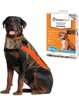 Al-Kar Ticaret Thundershirt Polo Dog Anxiety Jacket | Vet Recommended Calming Solution Vest For Fireworks, Thunder, Travel, & Separation | Kamuflaj, Xxl