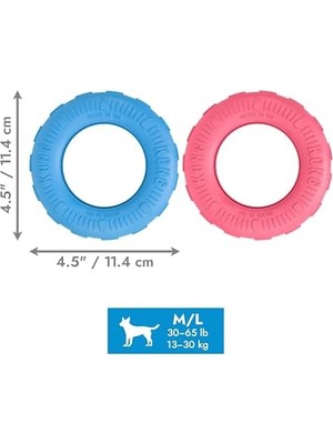 Al-Kar Ticaret Kong - Yavru Köpek Lastikleri - Yumuşak Kauçuk Çiğneme Oyuncağı ve Ödül Dağıtıcısı (Çeşitli Renkler) - Orta/büyük Yavru Köpekler Için