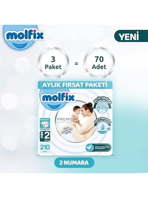 Al-Kar Ticaret Molfix Premium Aylık Fırsat Paketi 2 Beden 210 Adet