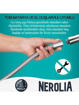 Mabelme - A Kalite Dayanıklı Paslanmaz Duş Spirali/ekstra Uzun Pvc Banyo Hortumu (Pvc 150)