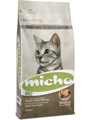 Al-Kar Ticaret Micho Adult Cat Tavuklu (Hamsi ve Pirinç Eşliğinde) Yetişkin Kedi Maması 1.5 Kilo