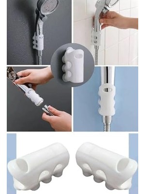 Mabelme Silikon Vantuzlu Duş Başlığı Tutacağı, Vakumlu Kanca ile Banyo Başlığı Askı Aparatı