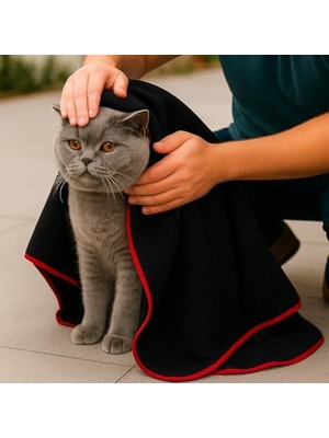 Al-Kar Ticaret - Mikrofiber Köpek Kurulama Havlusu 60X90 Cm, Kedi - Köpek Evcil Hayvan Kurulama Için Pati Havlusu - Küçük ve Orta Irk
