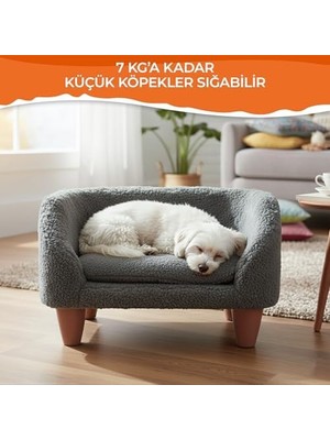 Al-Kar Ticaret Gobypet Peluş Kedi Koltuğu | Yumuşak Kedi Yatağı | Köpek Koltuğu (Antresit, Standart)