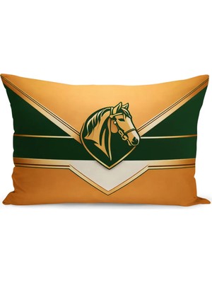 Bertille Home Klasik At Serisi Çift Tarafı Dijital Baskılı Kırlent Kılıfı (Horse)