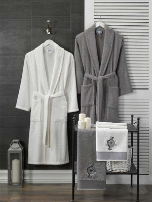 Shipla Home Havlulu Bornoz 4'lü Set