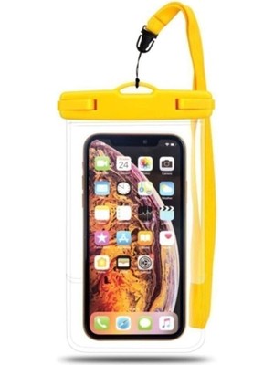Mabelme - Su Geçirmez Telefon Kılıfı – Waterproof Kılıf Askılı | Deniz, Havuz, Tatil Için Dayanıklı Koruma - Sarı