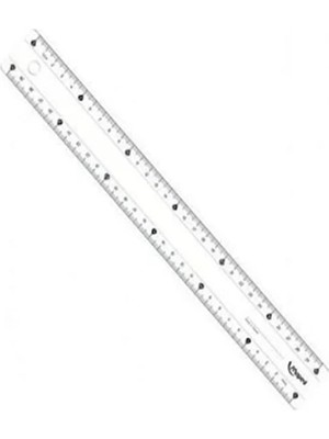 Al-Kar Ticaret Study Kırılmaz Cetvel, Şeffaf, 30 cm