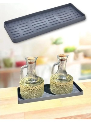 Mabelme Silikon Yağdanlık Yağlık Standı Altlık Çok Amaçlı Organizer 26X10 cm
