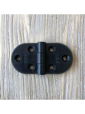 Al-Kar Ticaret Plastik Oval Menteşe 7cm (2 Adet) Siyah
