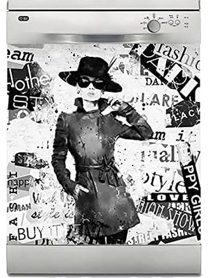 Mabelme Bulaşık Makinesi Kaplama Beyaz Eşya Kaplama Moda Grunge Kız
