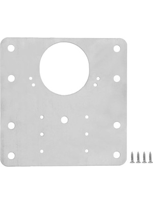 Al-Kar Ticaret 2 Adet Paslanmaz Çelik Menteşe Onarım Plakası, 9x9 Cm, 0.8 mm Kalınlık, Dolap Kapıları Için, 12 Vida Dahil