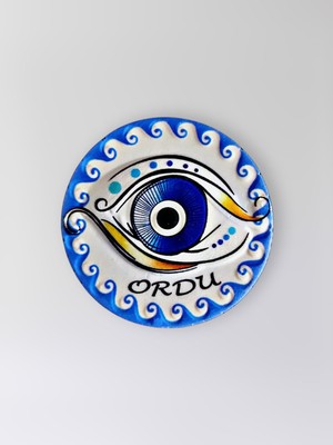 Mundy Ordu Temalı Polyester Kabartmalı Nazar Magnet  Çap: 7 cm – Dekoratif Hediyelik Buzdolabı Süsü  (KOD:1219)
