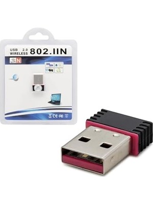Al-Kar Ticaret Hadron USB 2.0 Wi-Fi Adaptör | 150 Mbps, 802.11N Standart | Pc ve Laptop Uyumlu Kablosuz Ağ Alıcısı | Windows 7, Xp, ve Linux Destekli | Güvenli ve Kolay Kurulum, Siyah/kırmızı