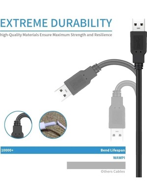 Al-Kar Ticaret PX-USB10 1 Metre USB To USB Erkek Kablo, Notebook Soğutucu USB Kablosu, Kısa 1metre USB Kablo (1 Metre)