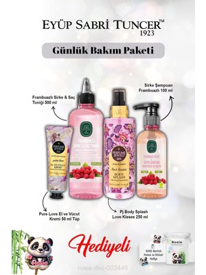 Al-Kar Ticaret Tonik ve Şampuan Frambuazlı, Pure Krem ve Vücut Spreyi Kisses ve Rosie