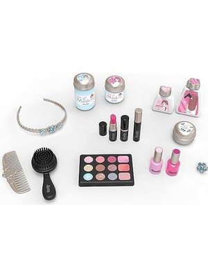 Al-Kar Ticaret 320249, My Beauty Makyaj Masası, Dönebilir Aynalı Makyaj Masası, Birçok Saklama Alanı ve 15 Güzellik Aksesuarı (Makyaj Aletleri Oyuncaktır), Tabure Ile Birlikte
