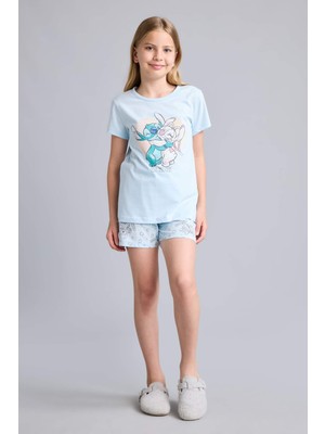 DeFacto %100 Pamuk Pijama Takımı Dinozor Baskılı Uzun Kollu Üst Beli Lastikli Uzun Alt Erkek Bebek E6241A826SM