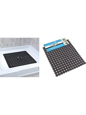 Mabelme Banyo Duşakabin Içi Kaydırmaz Gri Damlalı 27X31X0,8CM