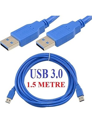 Al-Kar Ticaret 4919 USB 3.0 1.5 Metre Erkek Erkek Ara Bağlantı Kablosu Uzatma Ekleme