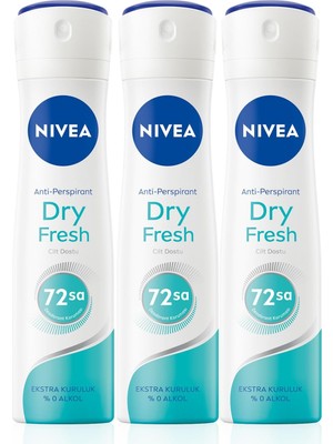 Al-Kar Ticaret Kadın Sprey Deodorant Dry Fresh,48 Saat KORUMA,150MLX3