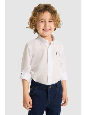 U.s. Polo Assn. Erkek Çocuk Beyaz Gömlek Basic 50324683-VR013