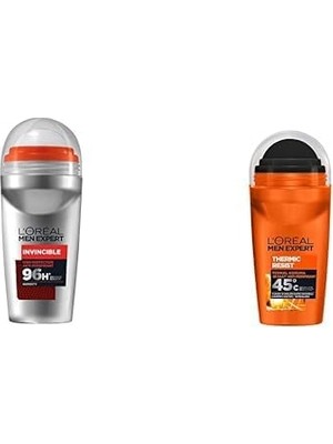 Al-Kar Ticaret L'oréal Paris Men Expert Invincible Anti Perspirant Roll-On Deodorant (50 Ml) + L'oréal Paris Men Expert Thermic Resist Anti Perspirant Roll-On Deodorant (50 Ml)