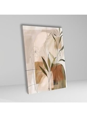 Mabelme Tekli Dikey Kanvas Duvar Tablosu Pastel Soyut Tasarım, 60 x 90