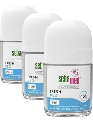 Al-Kar Ticaret Ter Kokusu Önleyici 48 Saat Etkili Hassas Ciltler Için Kadın Erkek Roll-On Deodorant Fresh 50ML (3 Paketi)