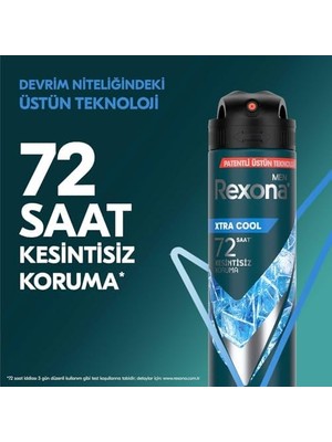 Al-Kar Ticaret Rexona Men Erkek Sprey Deodorant Xtra 72 Saat Kesintisiz Üstün Koruma 150 ml