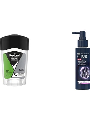 Al-Kar Ticaret Rexona Men Clinical Protection Stick Deodorant Fresh 45 Ml(1) Clear Men Scalp Pro Saç Dökülmesine Karşı Güçlendirici Serum 70 Ml(1)