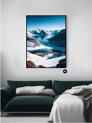 Mabelme (PSTER20799) Nordik Dağları Iskandinav Tarzı Çerçeveli Tablo 40 x 50